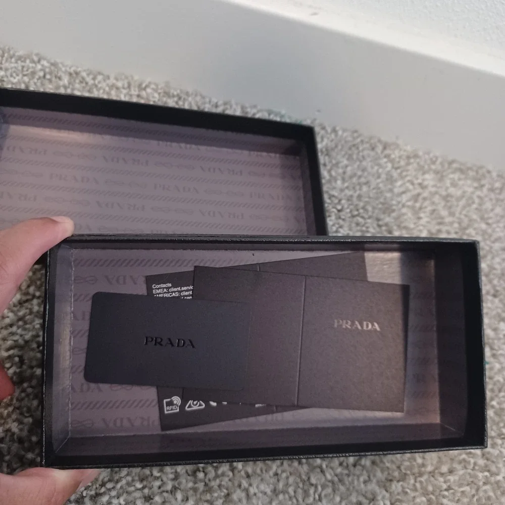 Prada‎ Glasses Gift Storage Box Only Black Saffiano Style Lot of 2